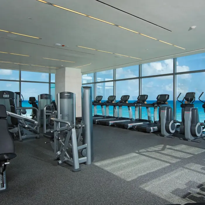 seaview fitness center at Secrets The Vine Cancun