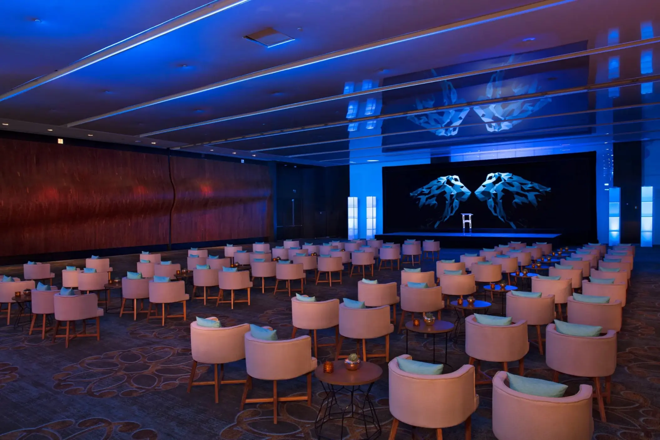 theater style meeting setup at Secrets The Vine Cancun