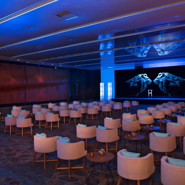 theater style meeting setup at Secrets The Vine Cancun