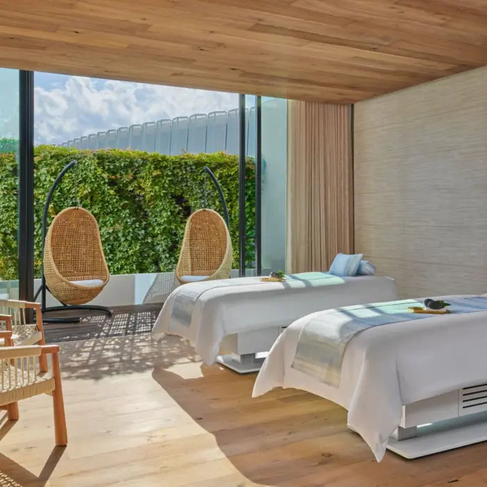 double treatment room at the St. Regis spa at St. Regis Kanai Resort Riviera Maya