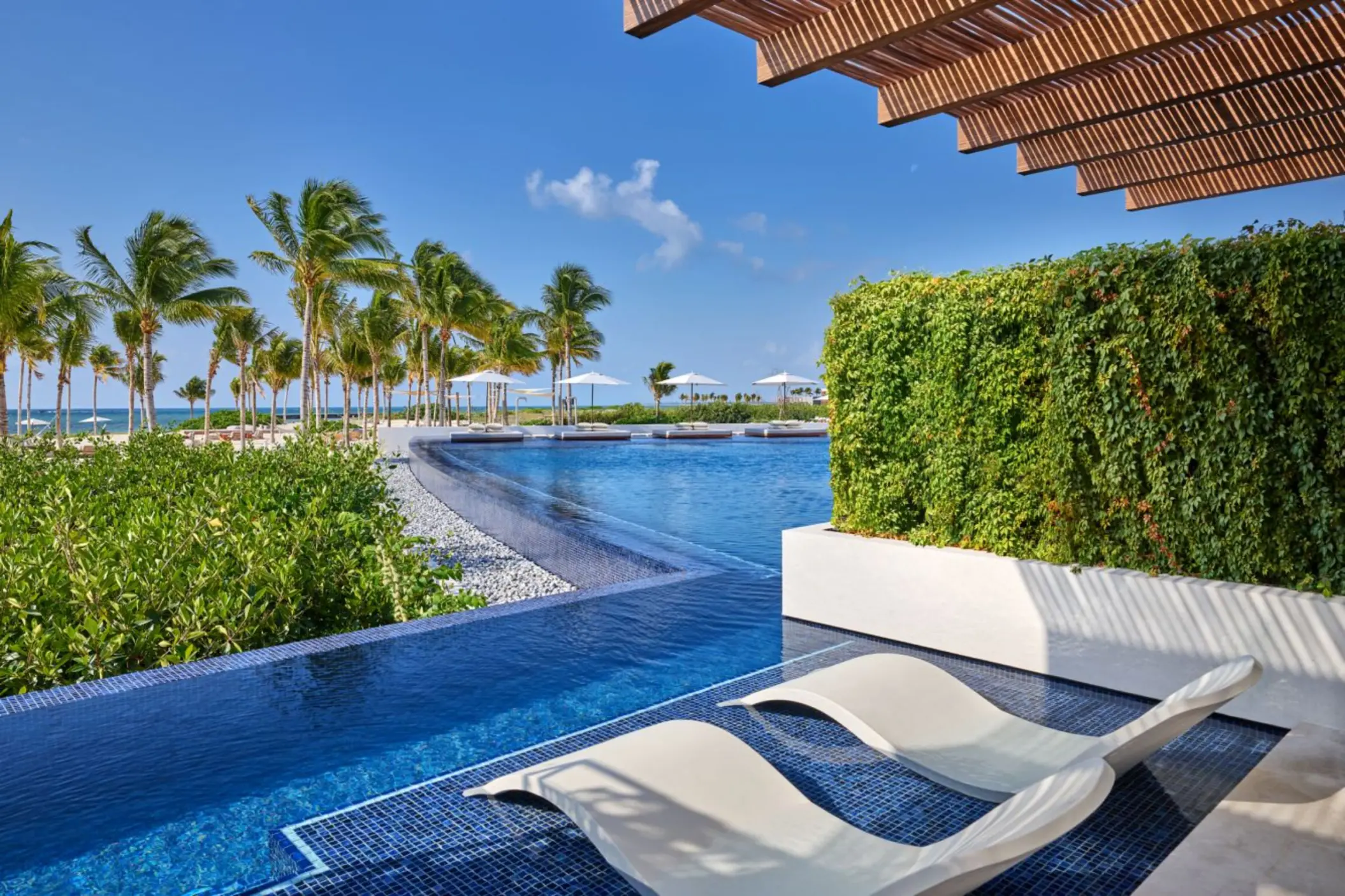 pool at Beach Club cabana at St. Regis Kanai Resort Riviera Maya