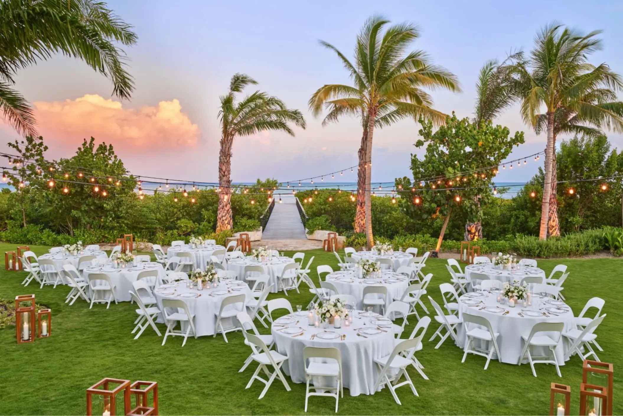 reception setup at St. Regis Kanai Resort Riviera Maya