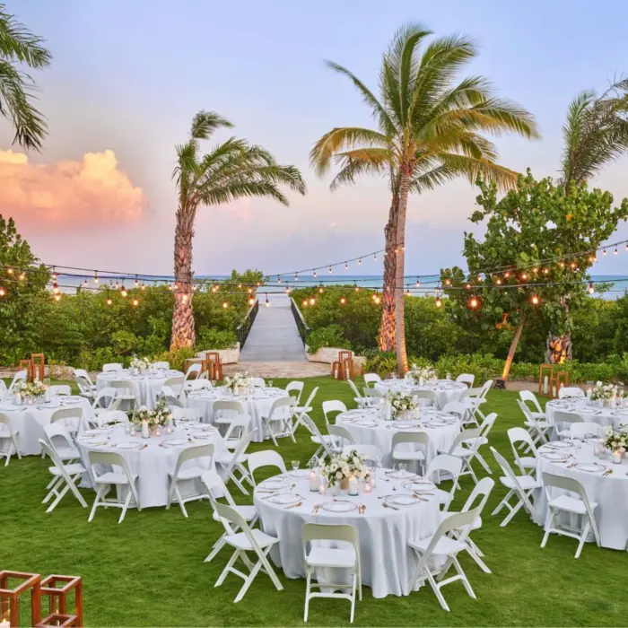 reception setup at St. Regis Kanai Resort Riviera Maya