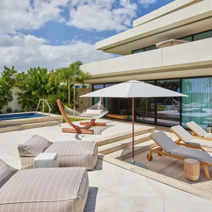 vincent astor studio terrace with plunge pool at St. Regis Kanai Resort Riviera Maya