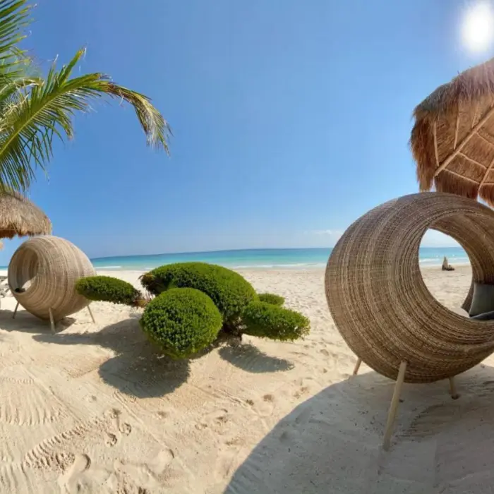 private beach at Suenos Tulum