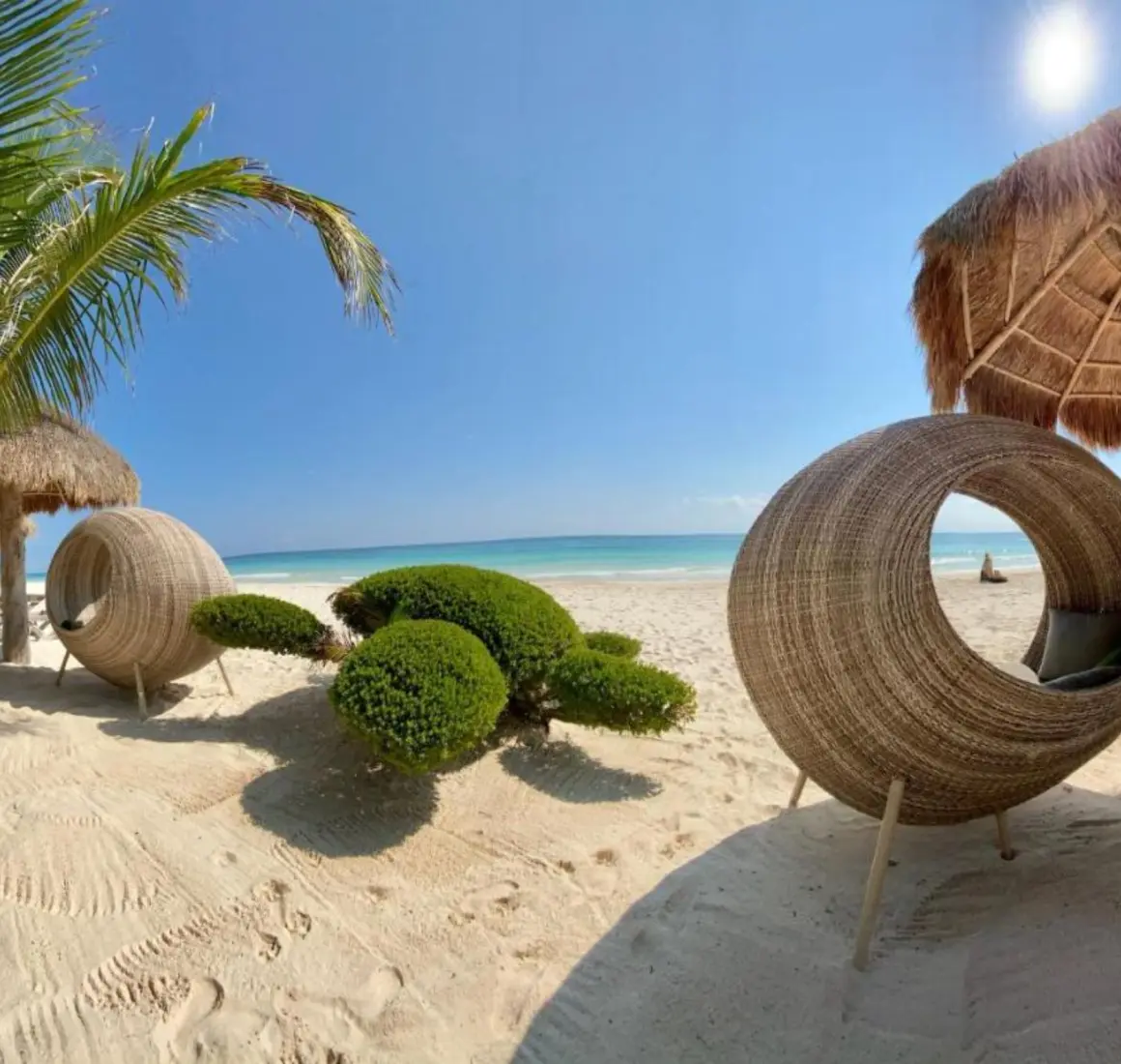 private beach at Suenos Tulum