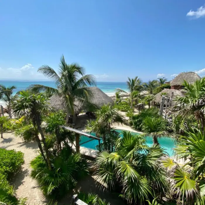 beachfront pool at Suenos Tulum