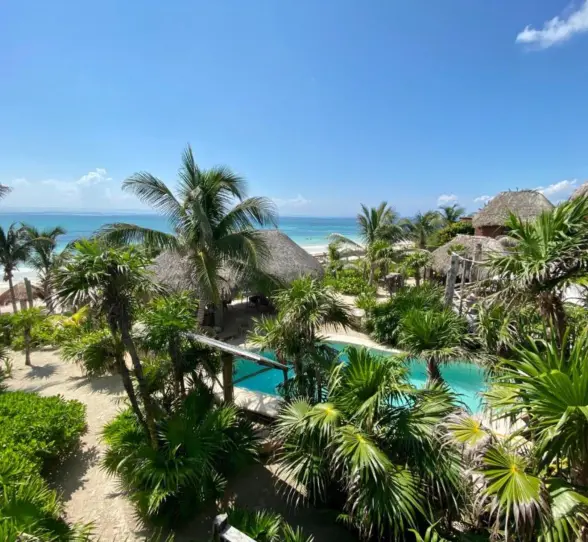 beachfront pool at Suenos Tulum