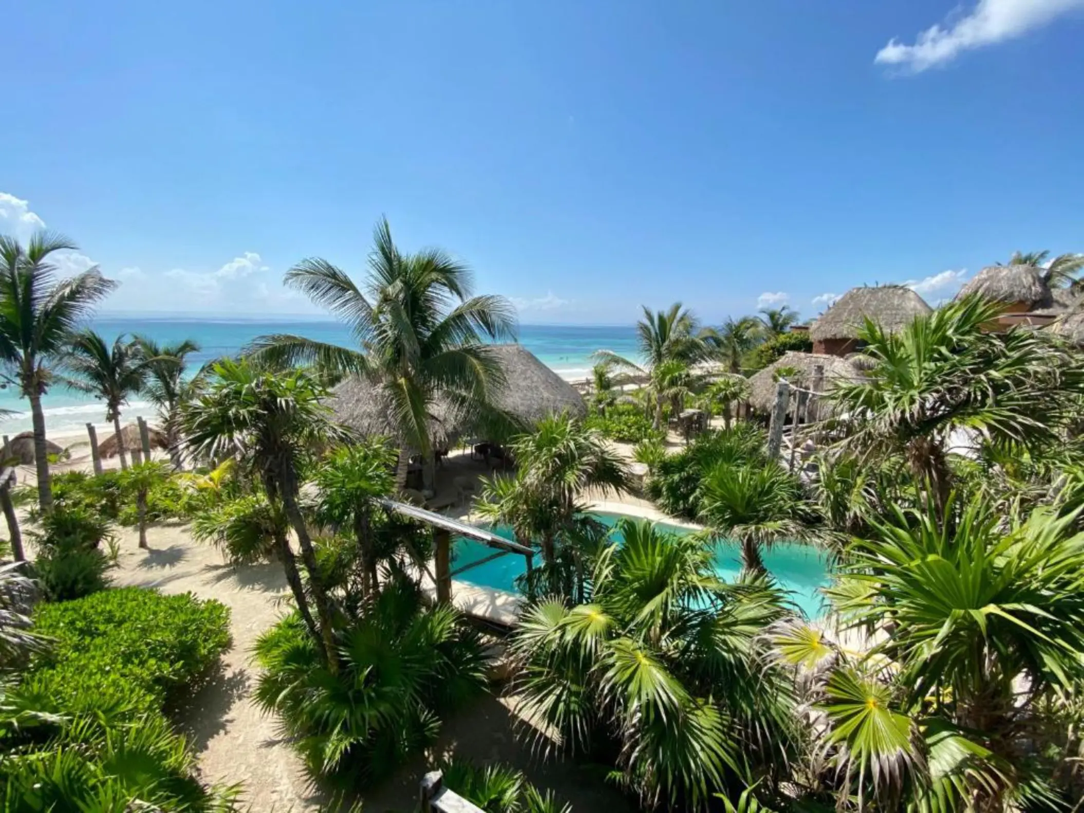 beachfront pool at Suenos Tulum