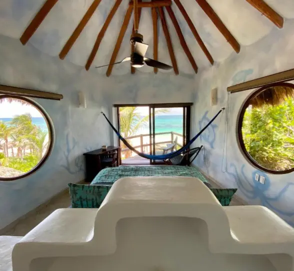 beautiful view of the sea from a suite at Suenos Tulum