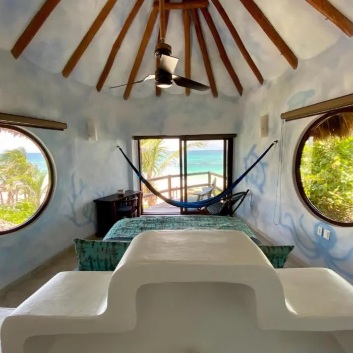 beautiful view of the sea from a suite at Suenos Tulum