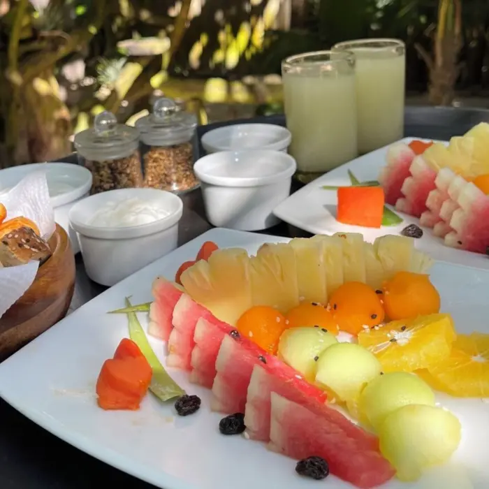 breakfast spread  at suenos tulum