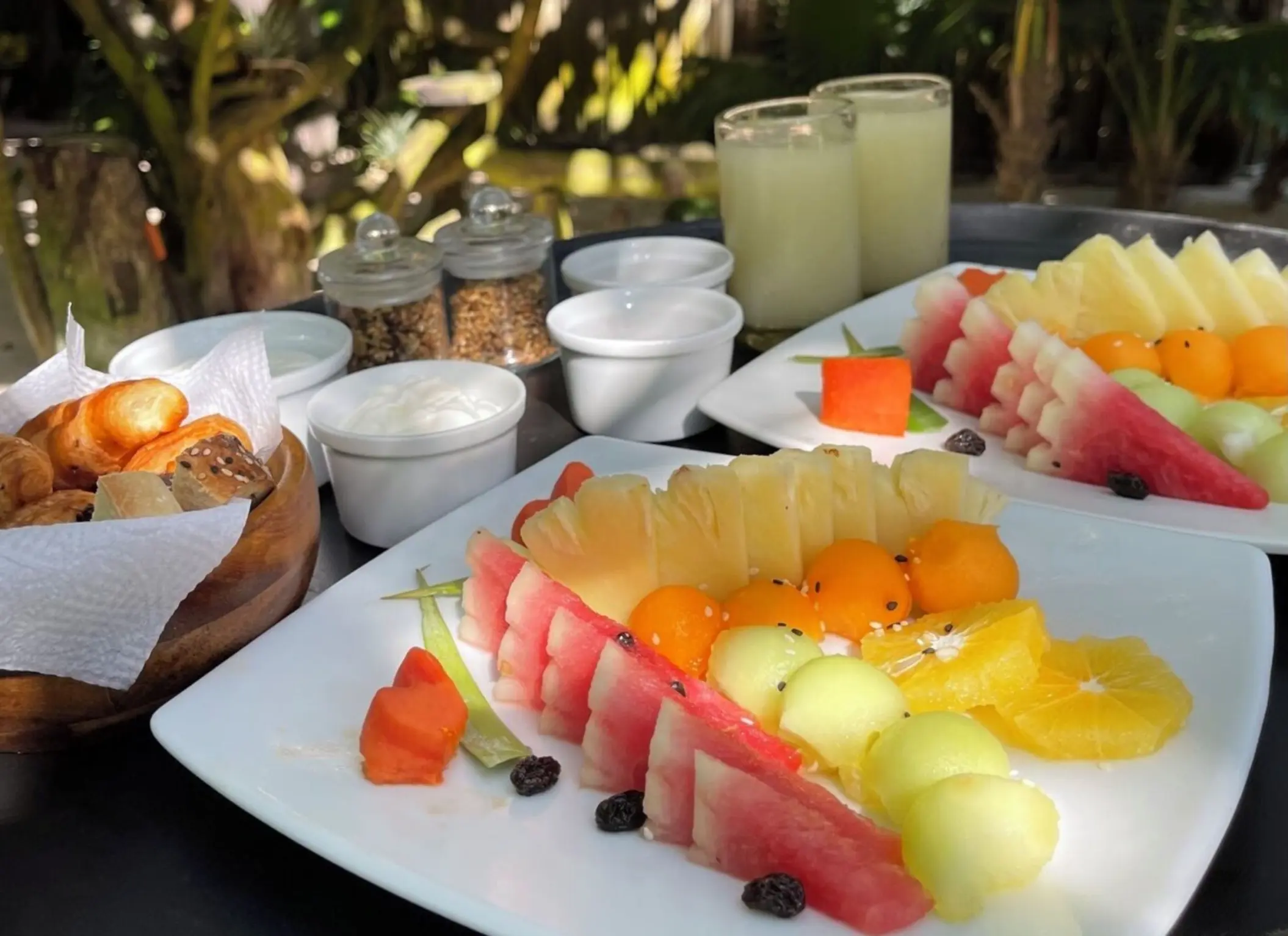 breakfast spread  at suenos tulum