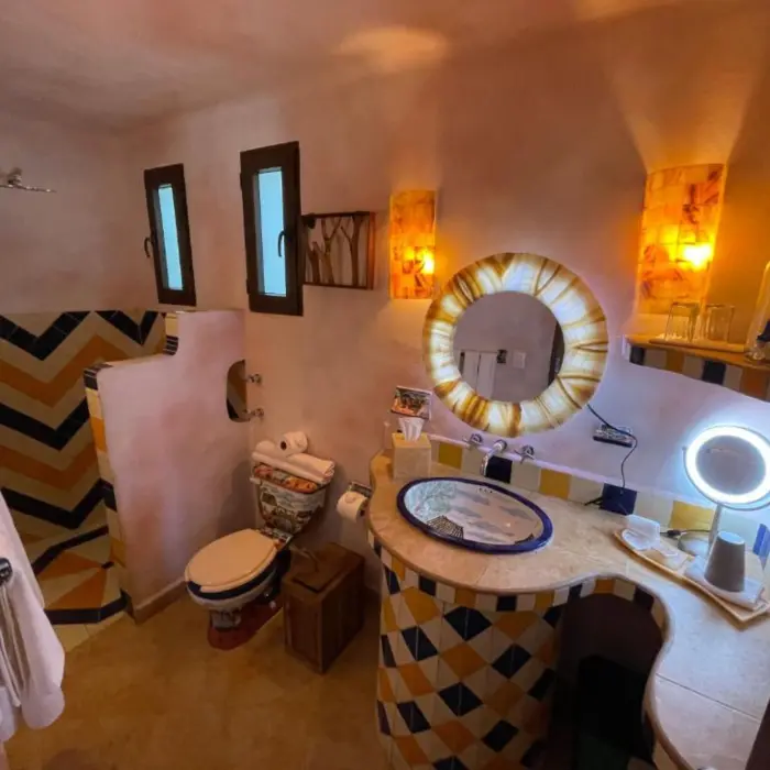 washroom of a suite at Suenos Tulum