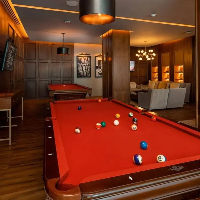 lounge bar with pool tables at Sun Palace Cancun