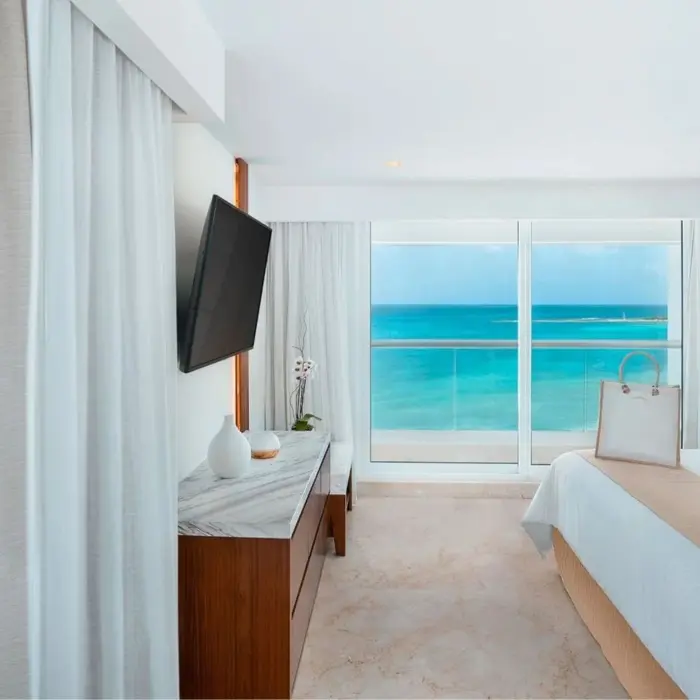 oceanview suite with king bed at Sun Palace Cancun