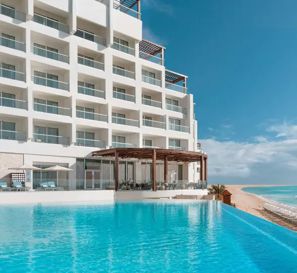 pool and suites exterior at Sun Palace Cancun