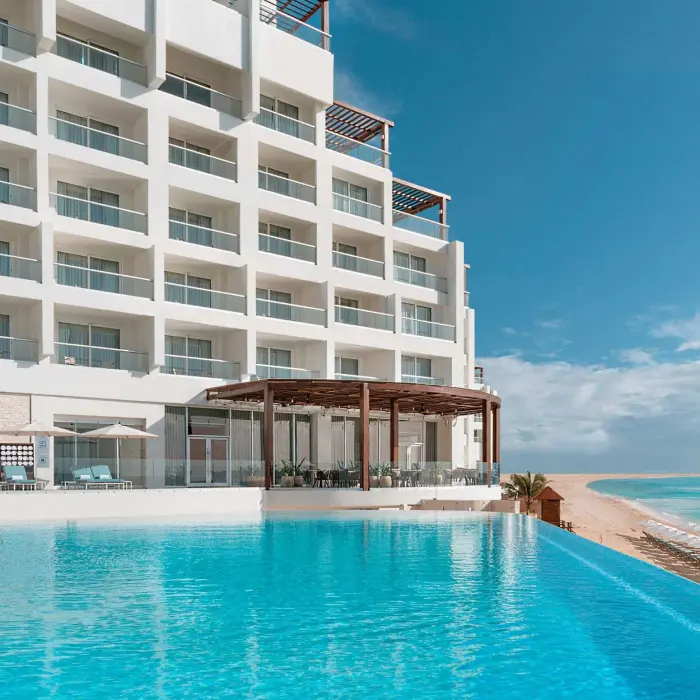 pool and suites exterior at Sun Palace Cancun