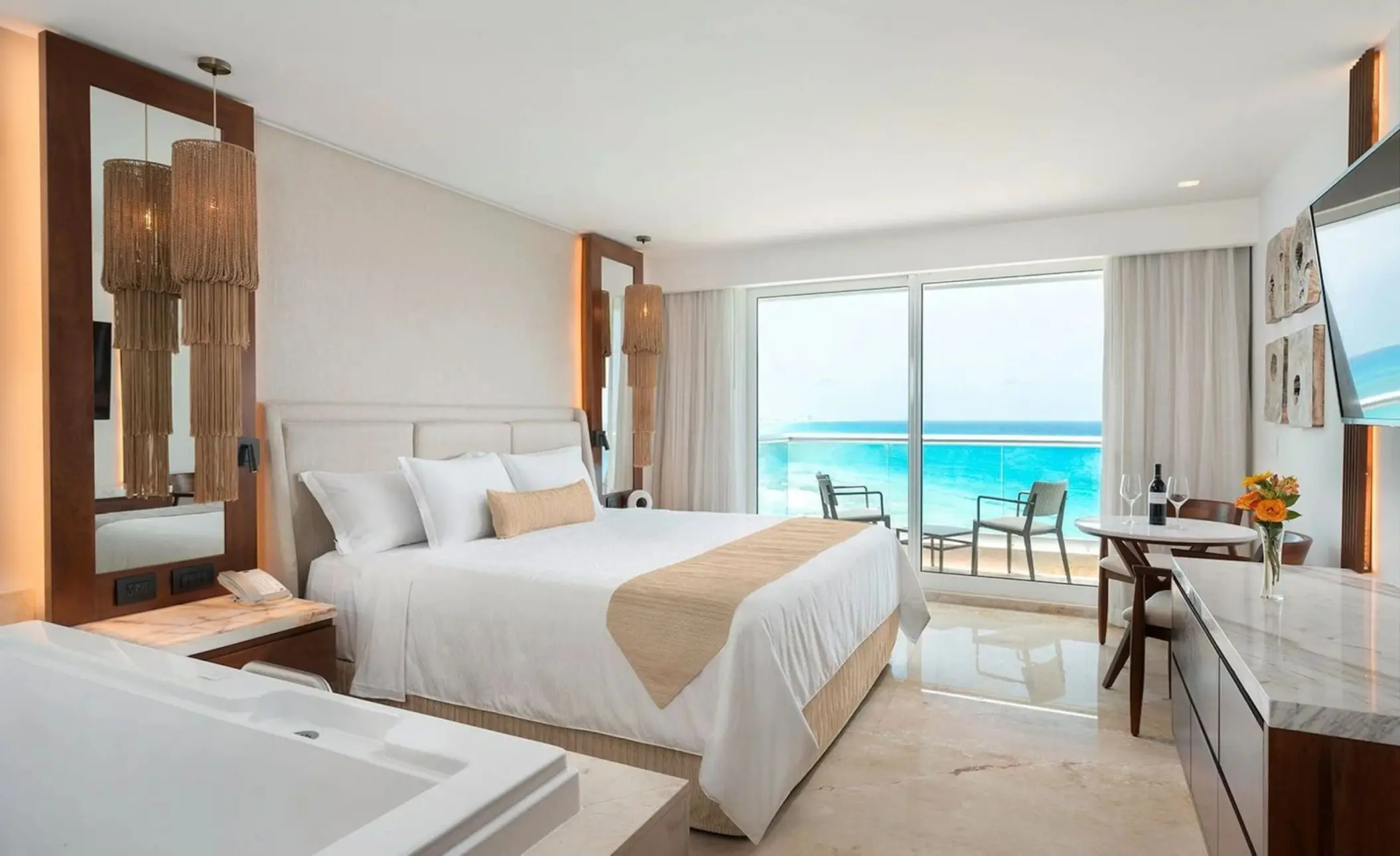 superior junior suite ocean view at Sun Palace Cancun