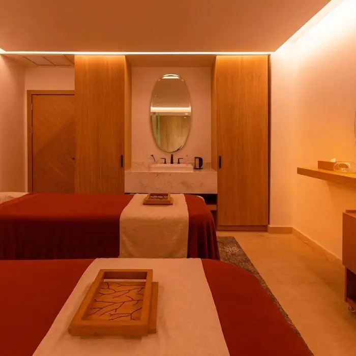 treatment room at the spa at Sun Palace Cancun