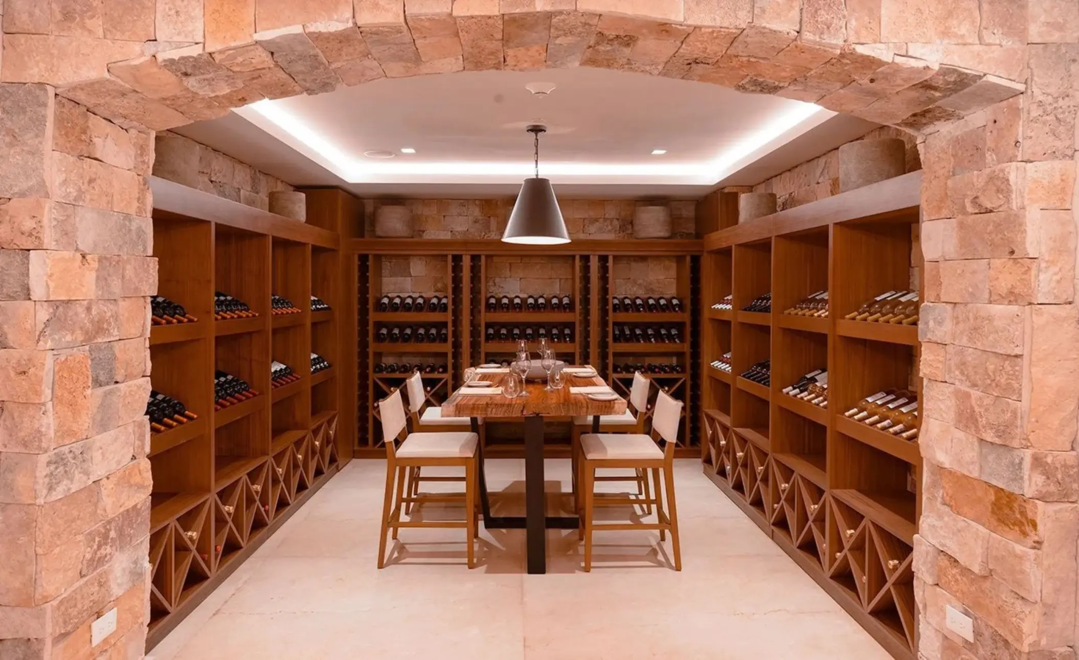 wine cellar at Sun Palace Cancun