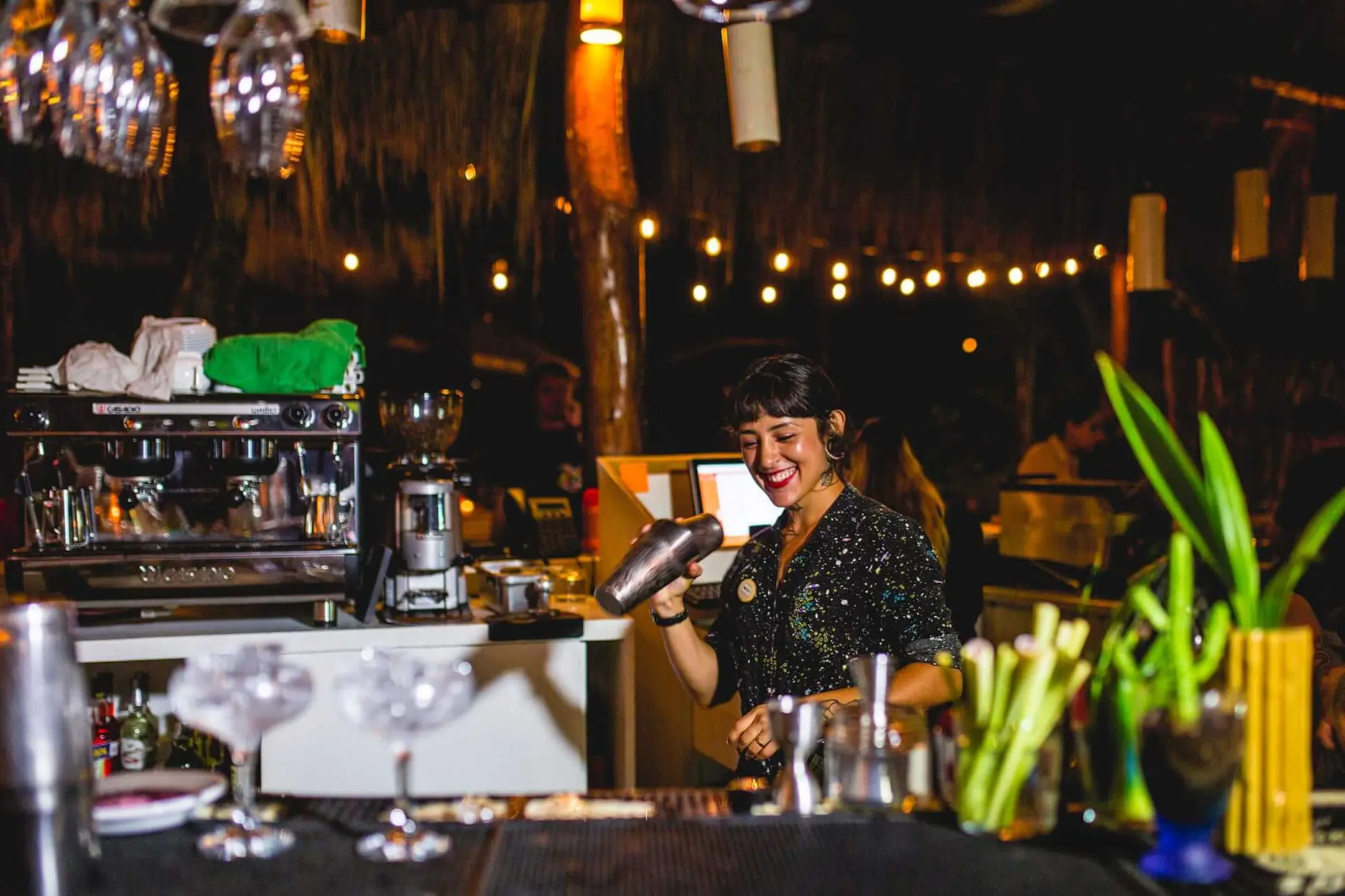 bartender at frescos at The Beach Tulum Hotel