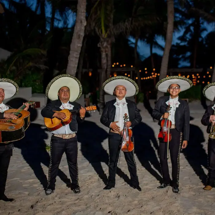 mariachi band at The Beach Tulum Hotel