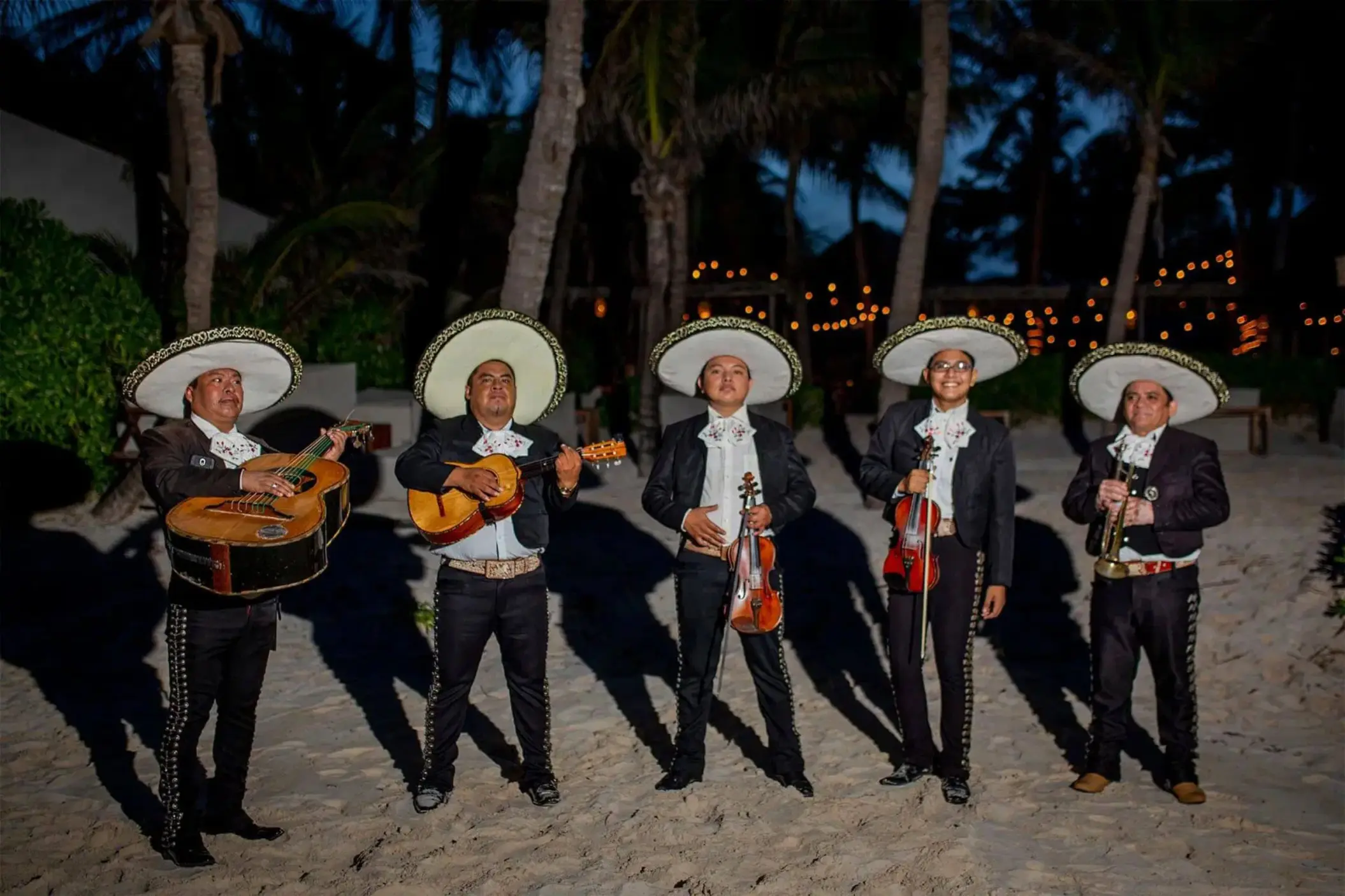 mariachi band at The Beach Tulum Hotel