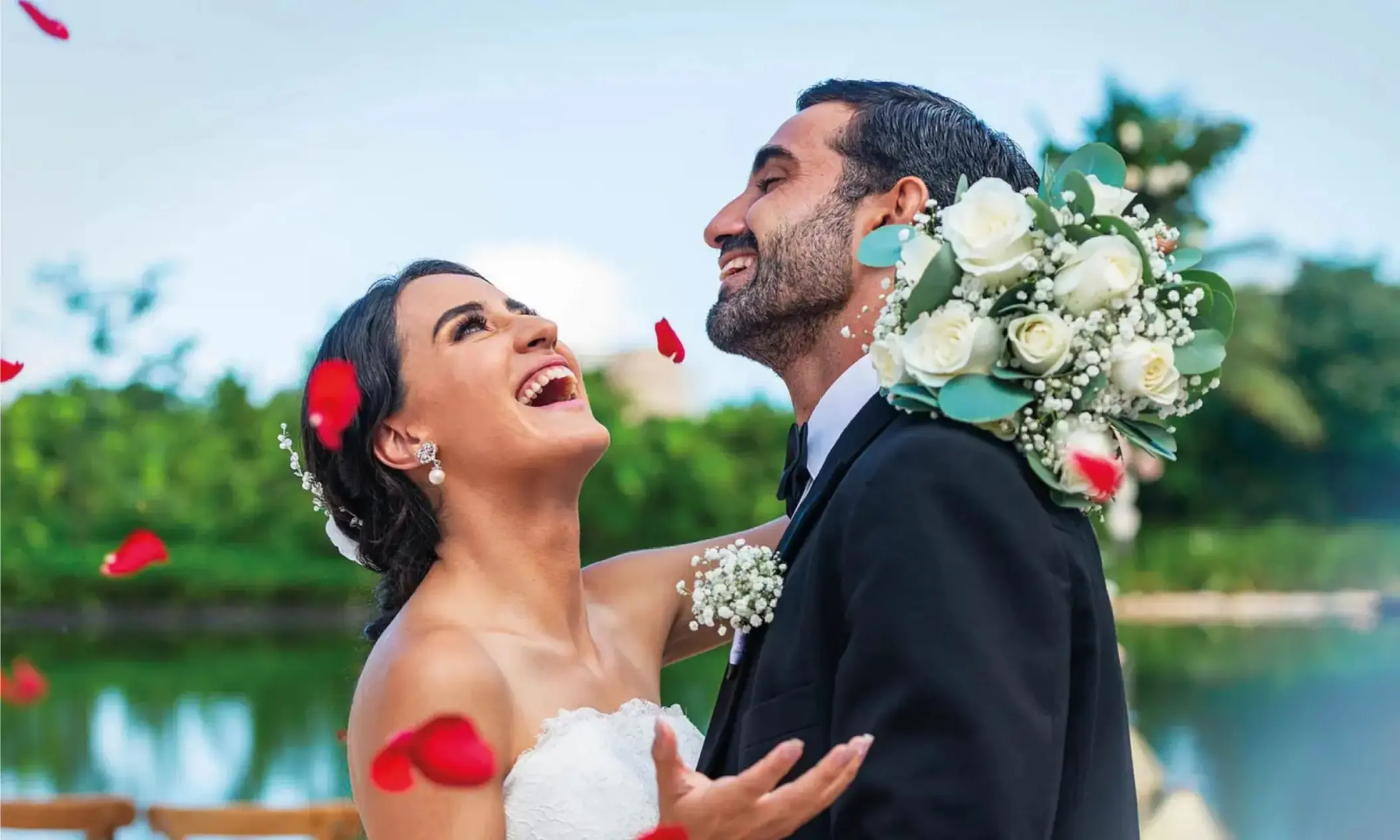 bride and groom at trs coral hotel