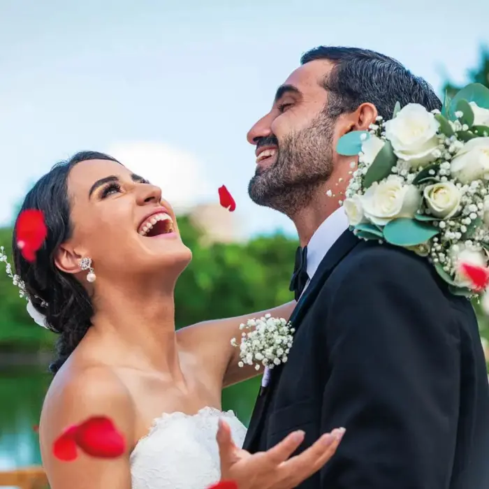 bride and groom at trs coral hotel
