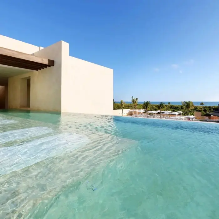 rooftop pool at trs coral hotel
