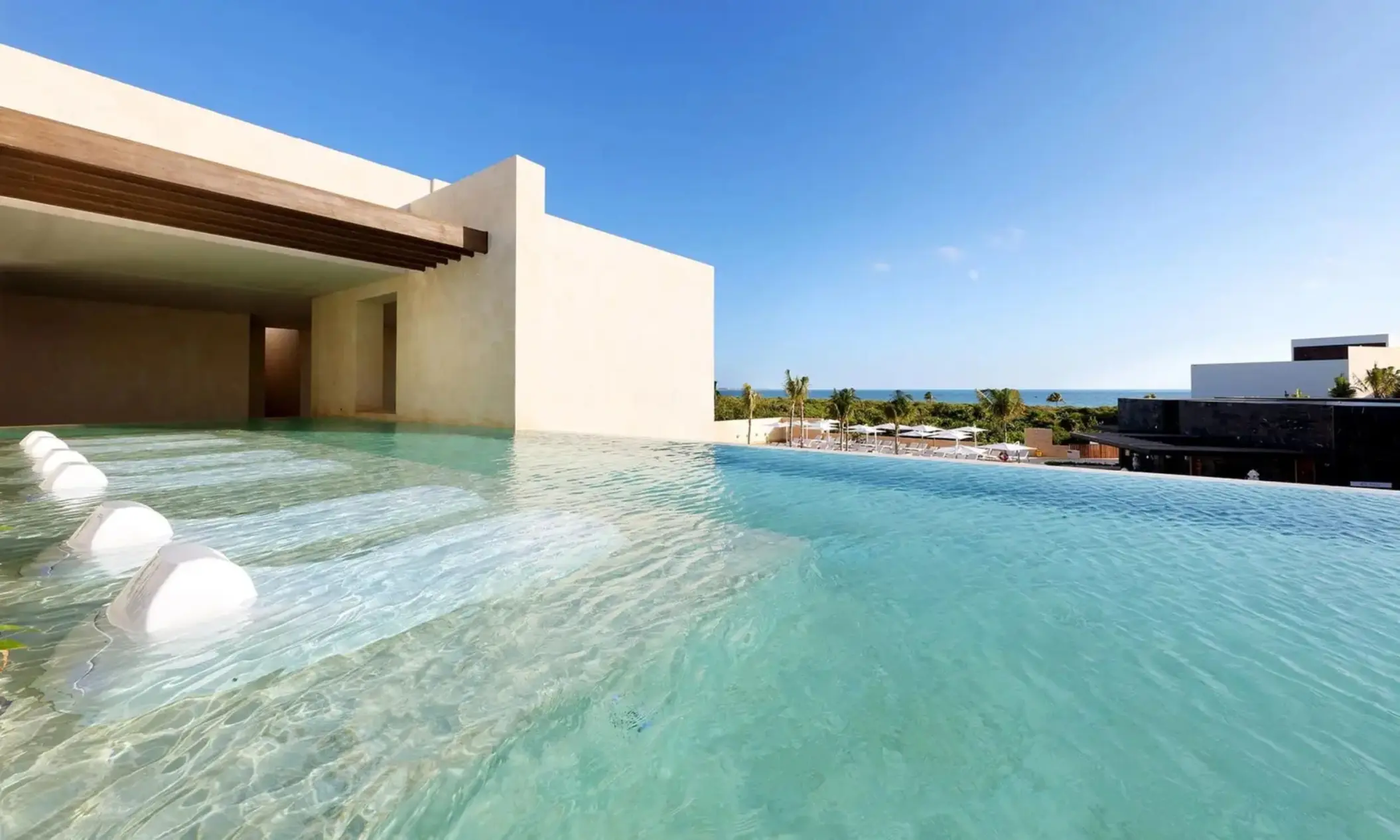 rooftop pool at trs coral hotel