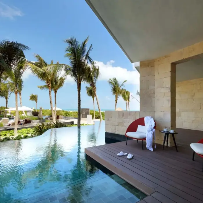 swim out suite exterior at trs coral hotel