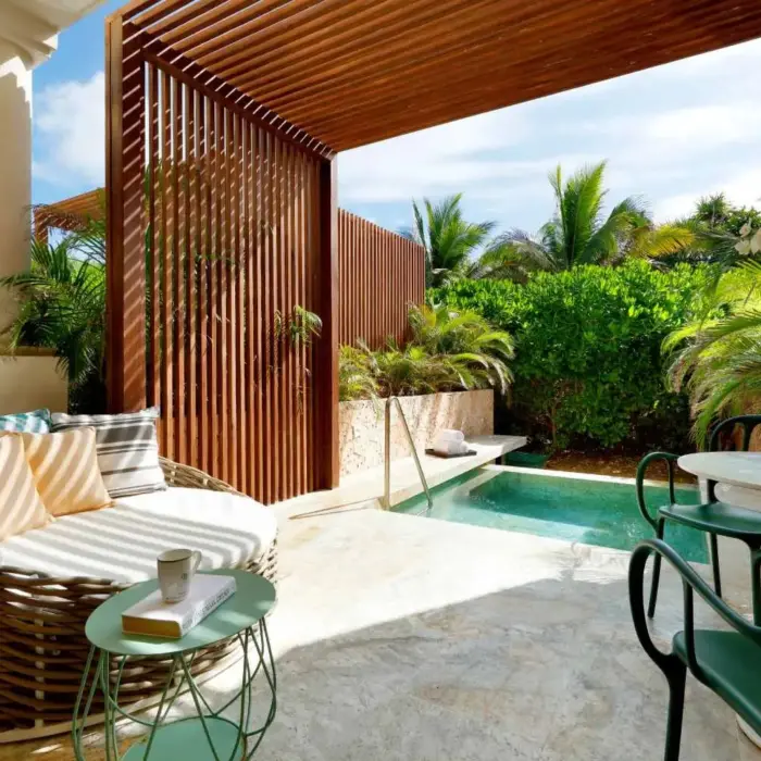 suite with private pool at TRS Yucatan Hotel