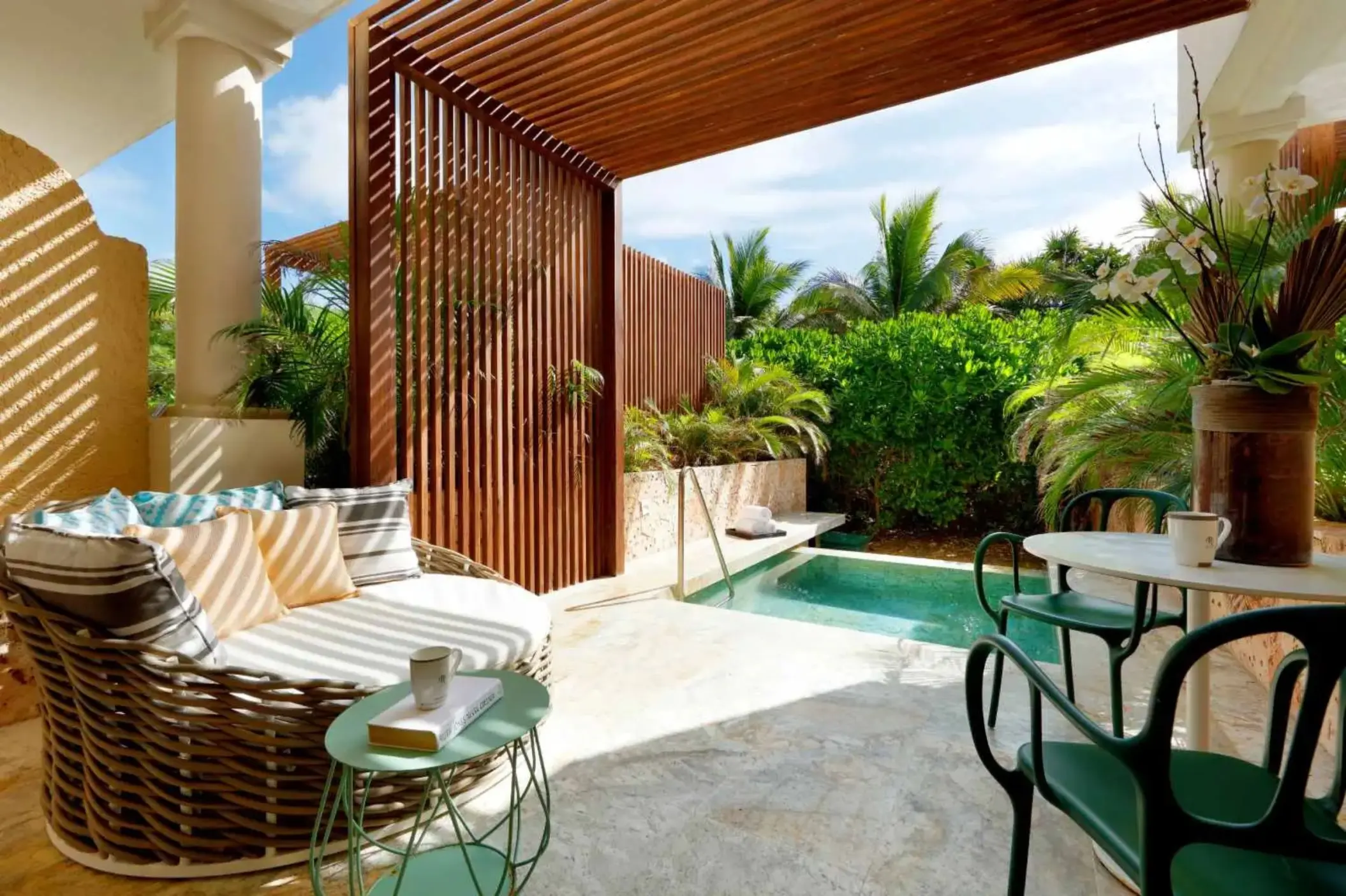 suite with private pool at TRS Yucatan Hotel