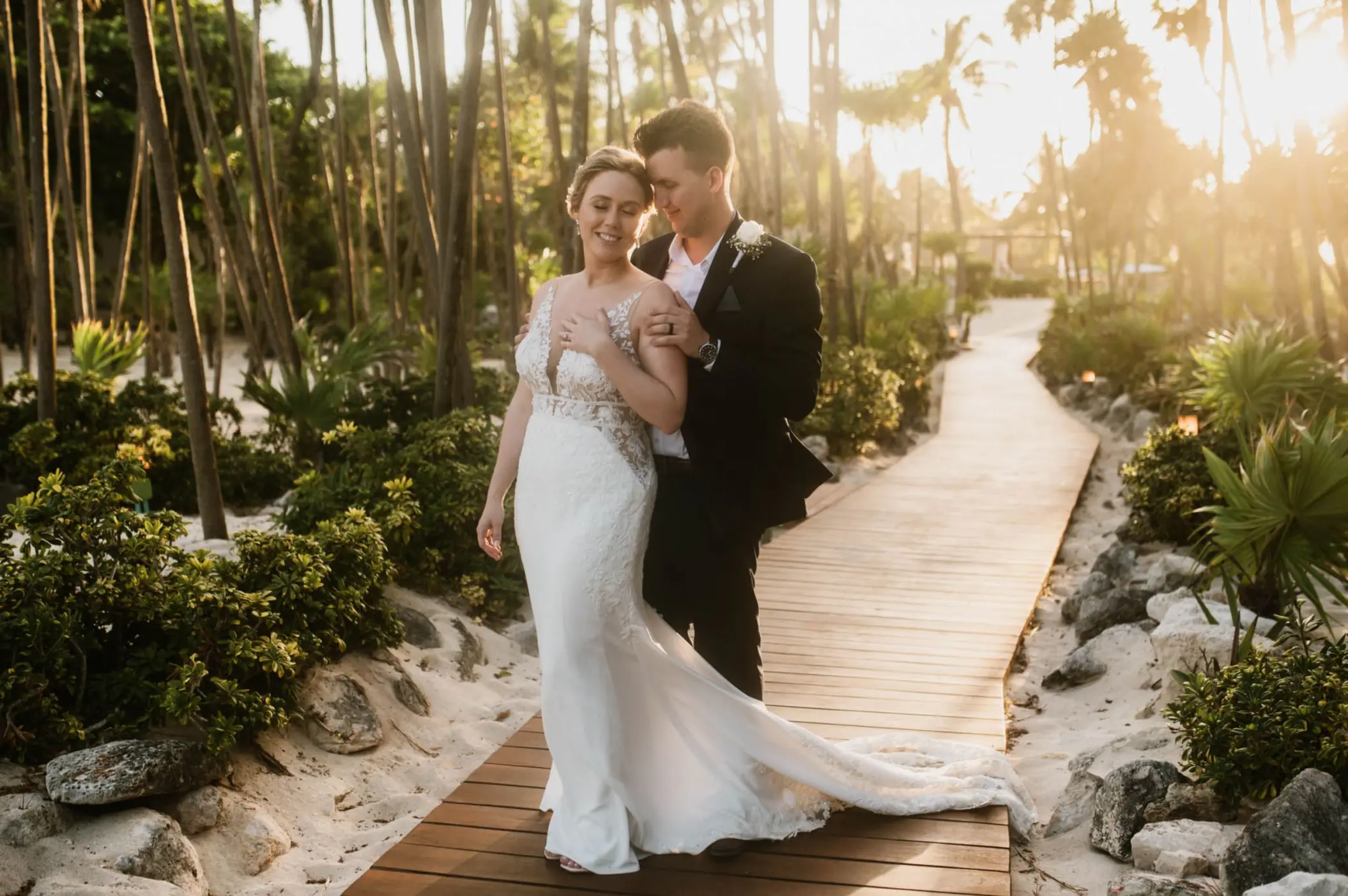 bride and groom at Valentin Imperial Riviera Maya