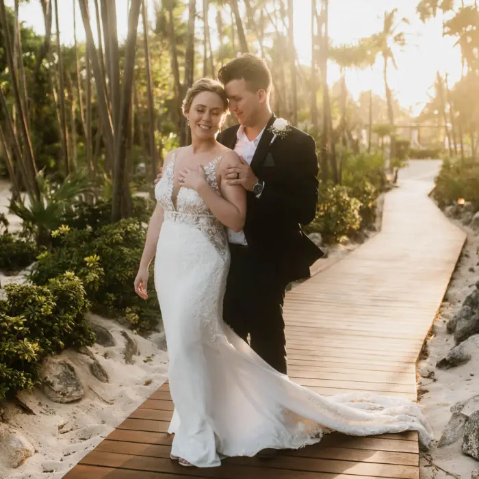 bride and groom at Valentin Imperial Riviera Maya