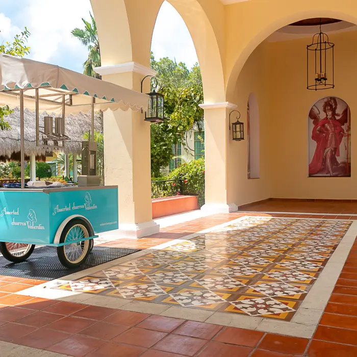churro cart at valentin imperial riviera maya