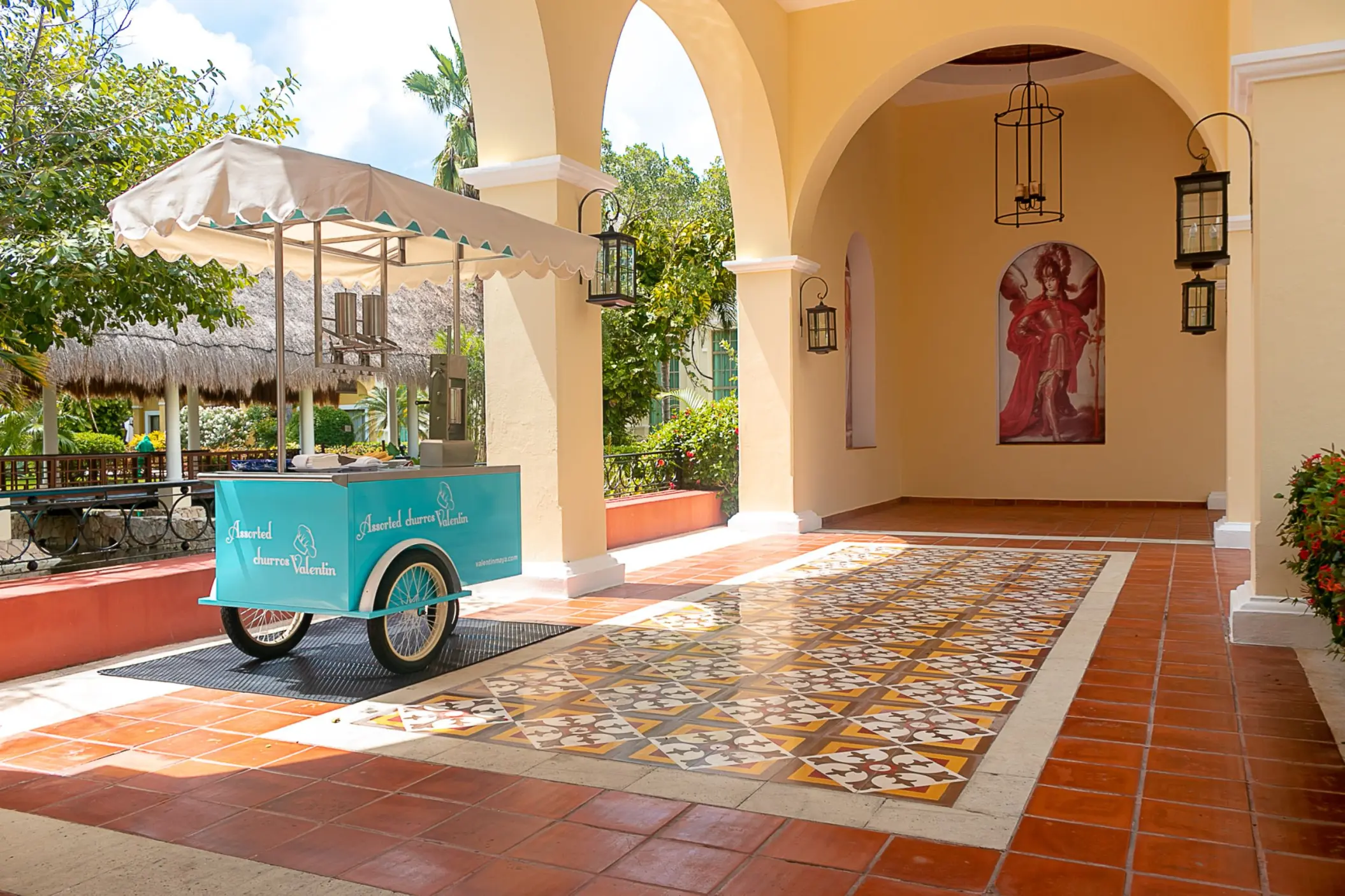 churro cart at valentin imperial riviera maya