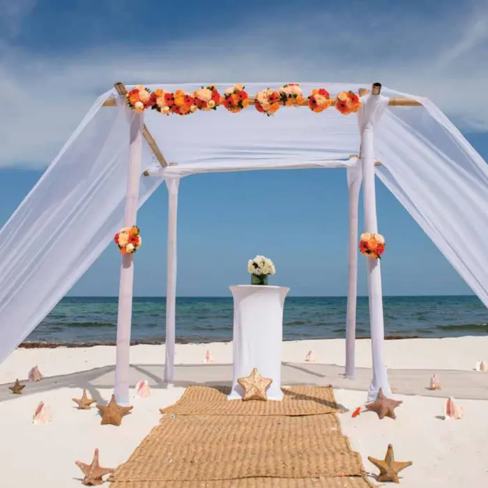 wedding ceremony setup at Valentin Imperial Riviera Maya