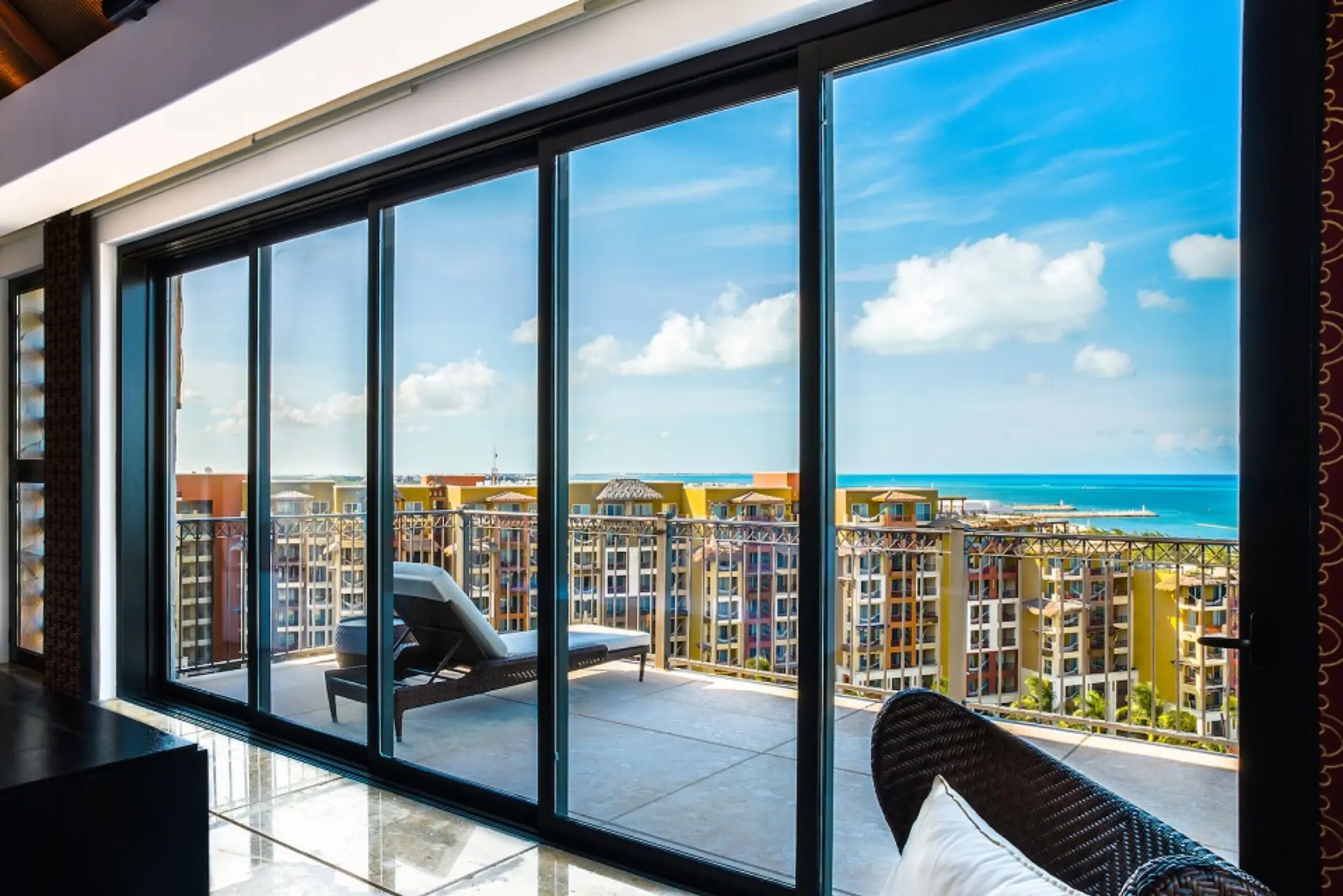 view from the grand penthouse at villa del palmar cancun