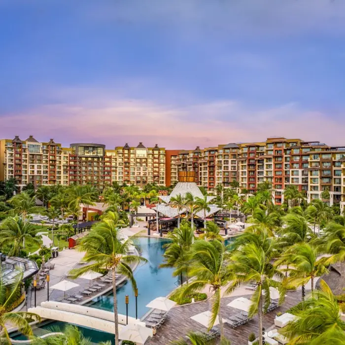 aerial view of villa del palmar cancun