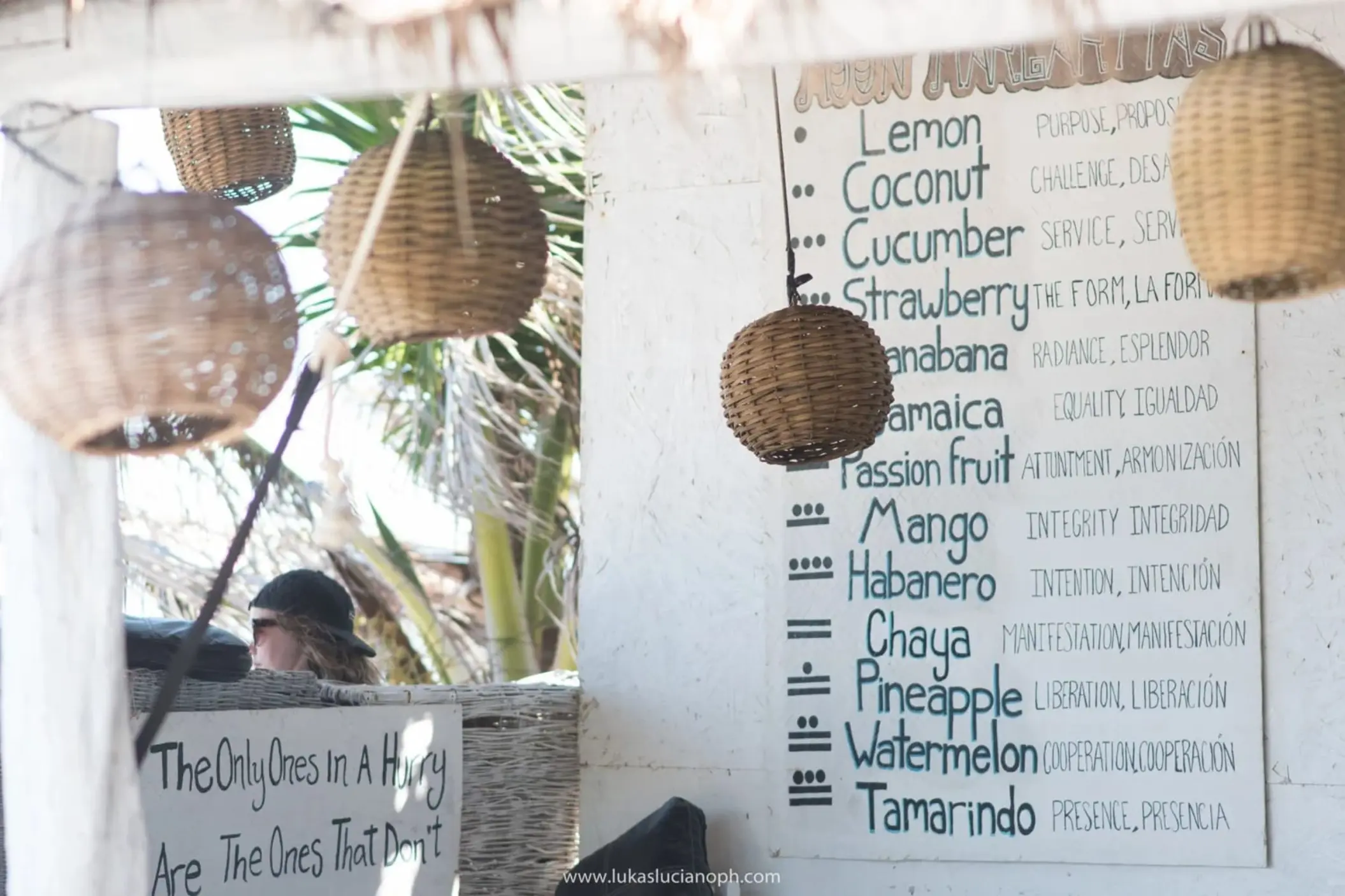 menu at Zulum Hotel restaurant