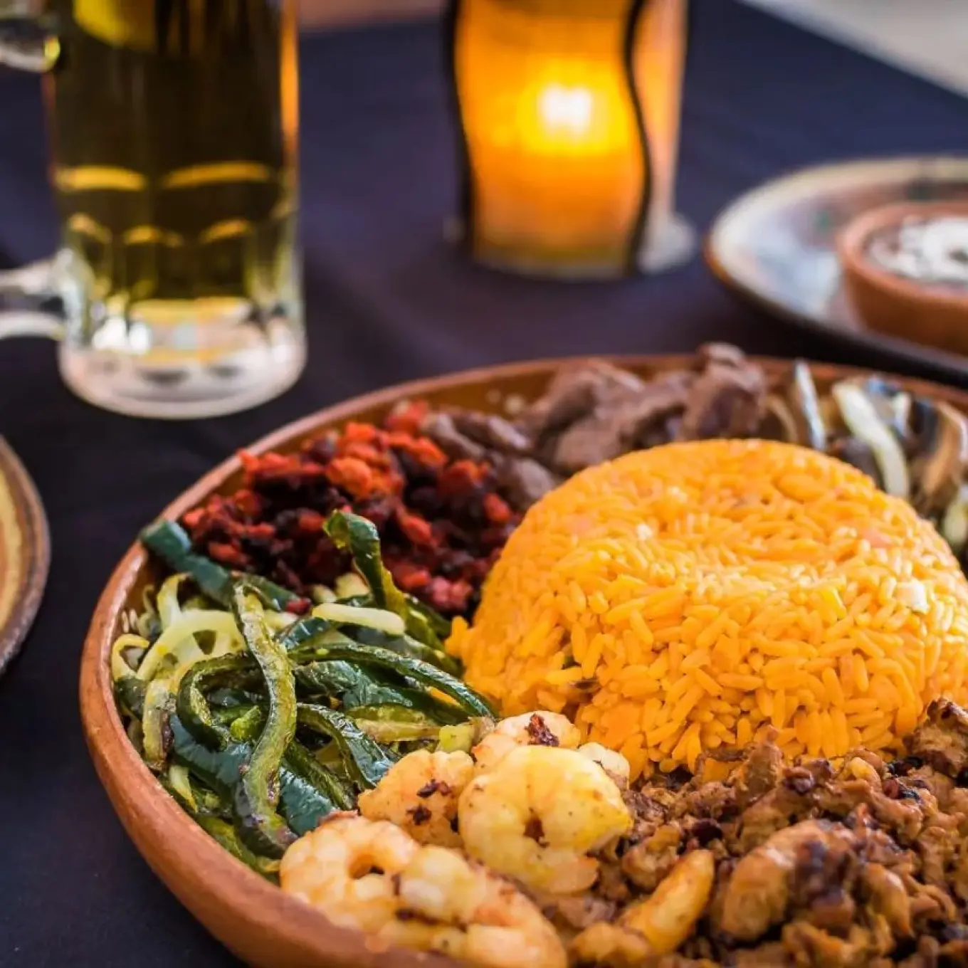 food at Carboncitos in playa del carmen