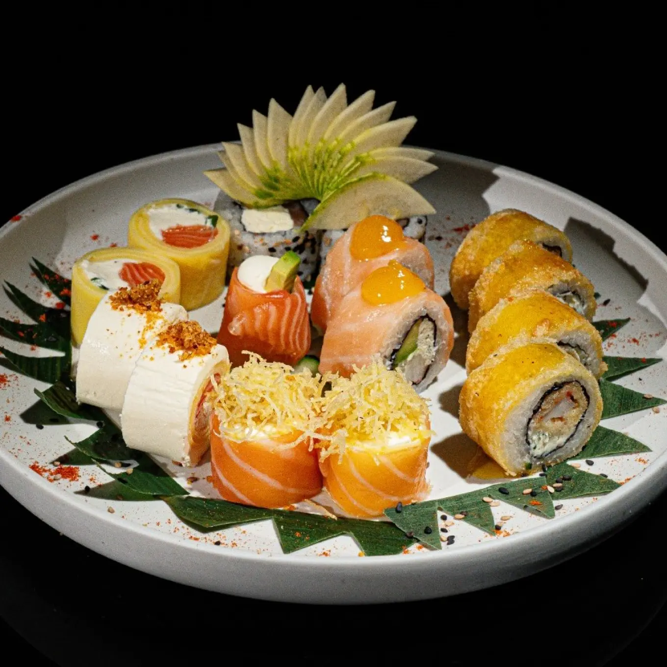 sushi at the sushi club in playa del carmen