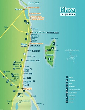 map riviera maya cancun mexico