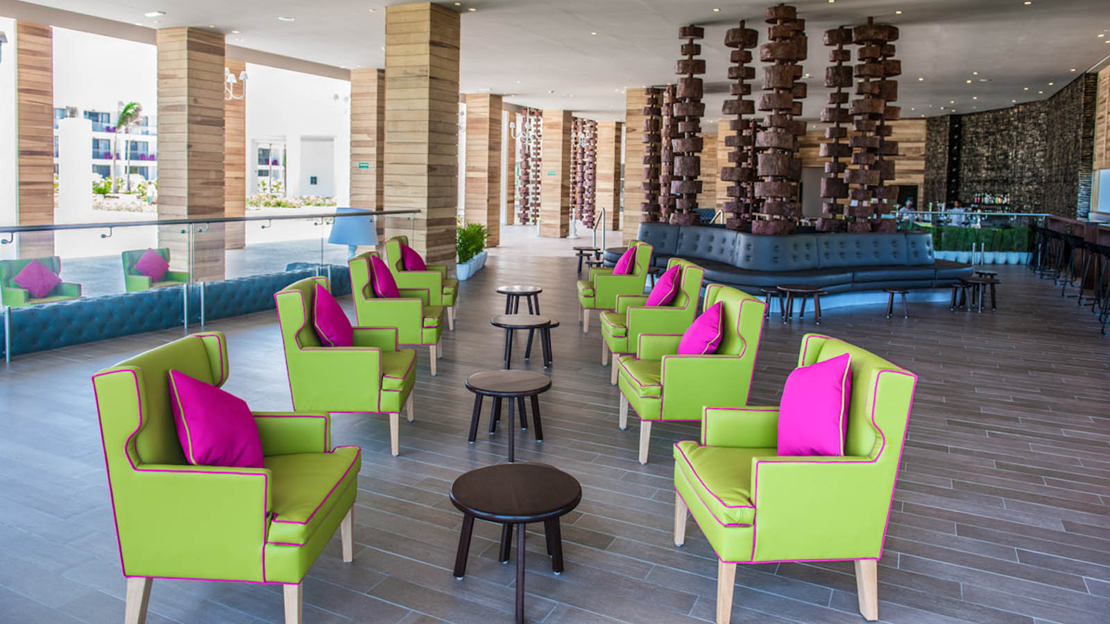 Lounge area at the Yucatan Princess